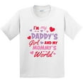 thumbnail image 3 of Inktastic Valentine's Day I'm My Daddy's Girl and My Mommy's World Youth T-Shirt, 3 of 5