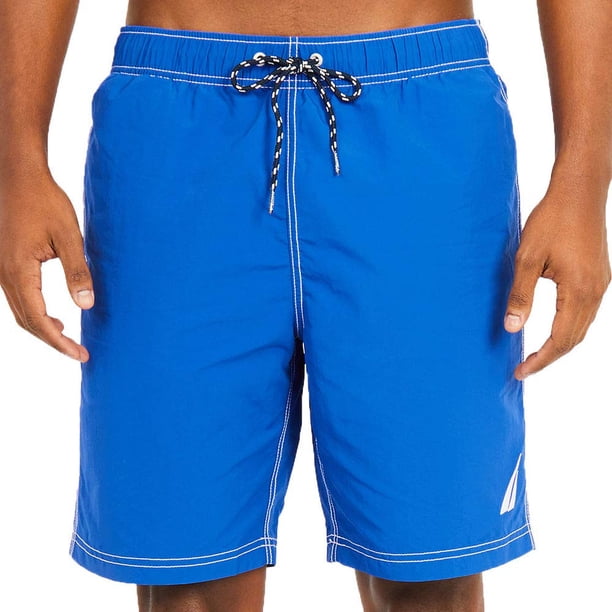 Traje de baño Nautica estándar para hombre, liso, de secado rápido, color cobalto brillante