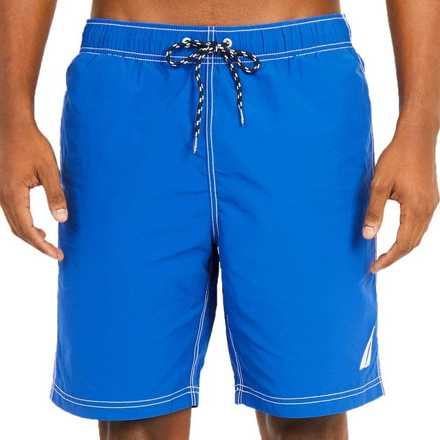 Traje de baño Nautica estándar para hombre, liso, de secado rápido, color cobalto brillante
