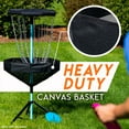 thumbnail image 6 of Franklin Sports Disc Golf Basket - PDGA Approved - Elite Portable Disc Golf Target Basket Set with Premium Metal Chains + Canvas Basket - Disc Golf Equipment + Hole Stand, 6 of 10