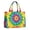 Colorful Tie Dye Pattern, variant on Colorful Tie Dye Pattern Large Tote Bag, Shopping Tote with Inner Pockets, Easy Clean for Holiday Birthday Gifts,15.7” X 5.1" X 13"