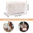 thumbnail image 3 of Plaid Cosmetic Toiletry Bags Travel Toiletry Storage Bag, Makeup Brush Storage Bag Large Capacity Suitable for Women, 3 of 5