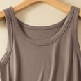 thumbnail image 4 of Nnhblu Coffee Women Summer Tank Tops Casual Wide Strap Banded Bottom Loose Camisole Sleeveless Pullover Shirts M-XXL, 4 of 5