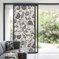 thumbnail image 2 of Farmhouse Black Floral Window Privacy Film Linen Boho Flower Rustic Country Decorative Glass Window Film UV Blocking Static Cling Non-Adhesive Sticker Covering for Home Door 35.4x78.7 inches, 2 of 7