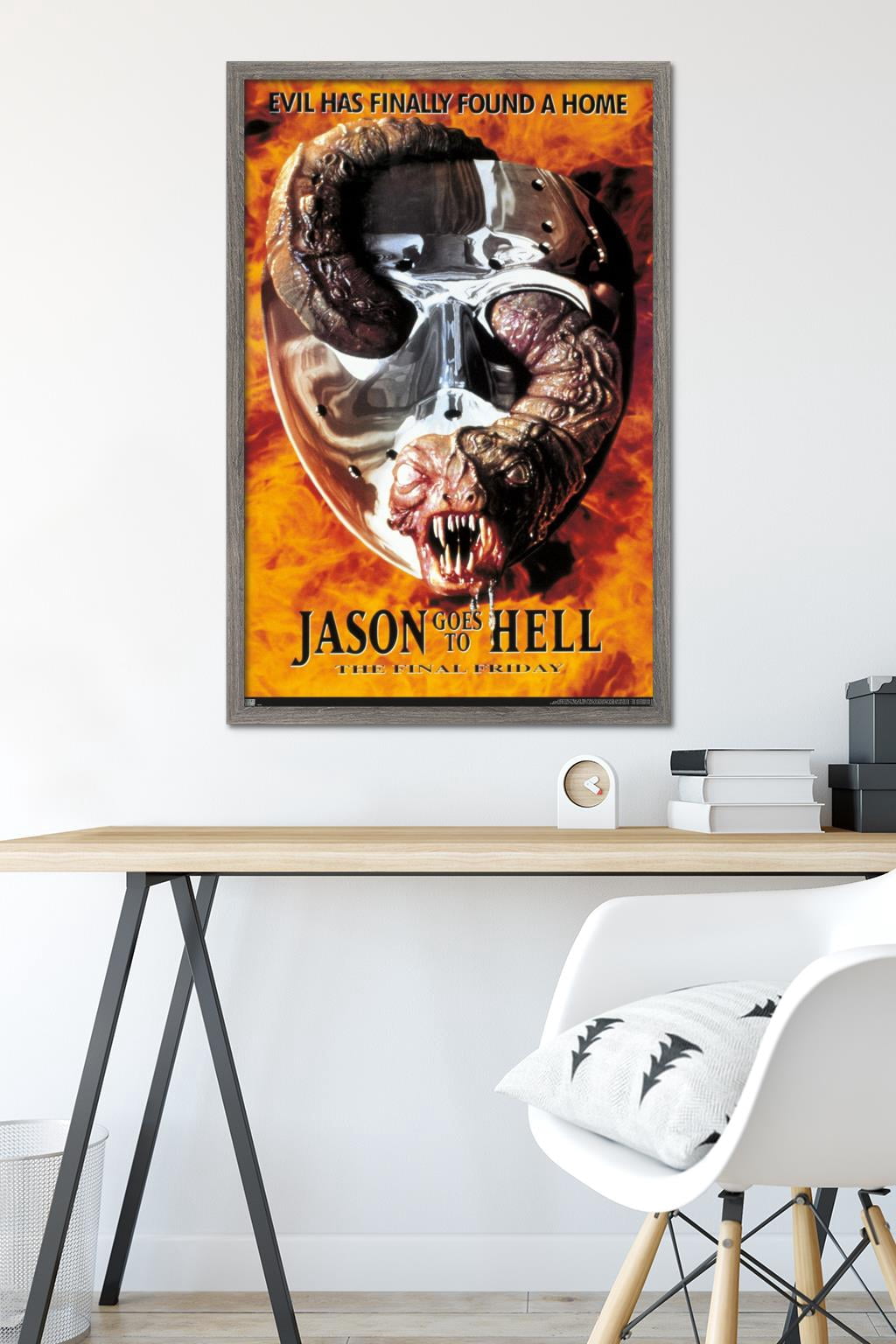 Friday The 13th: Jason Goes To Hell - One Sheet Wall Poster, 22.375" x 34", Framed