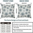 thumbnail image 4 of Dusty Blue Cream Winter Snowflakes Pillow Covers 20x20 Set of 2 Christmas Decorative Throw Pillows Outdoor Farmhouse Xmas Holiday Seasnoal Pillowcases Cushion Case Decor for Home Sofa Couch Bed, 4 of 4