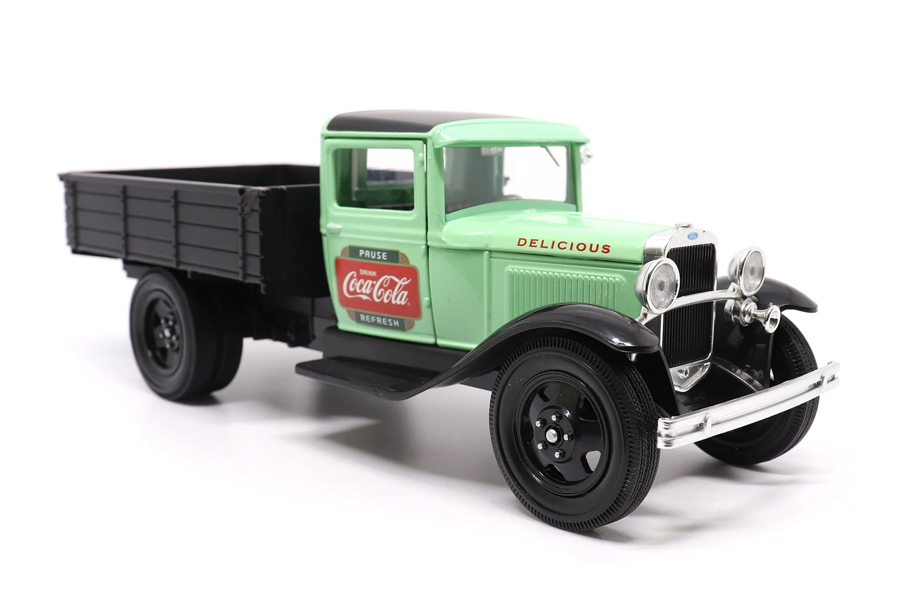 1931 Ford Model AA Pickup Truck Light Green and Black "Pause. Refresh. Drink Coca-Cola" 1/24 Diecast Model Car by Motor City Classics