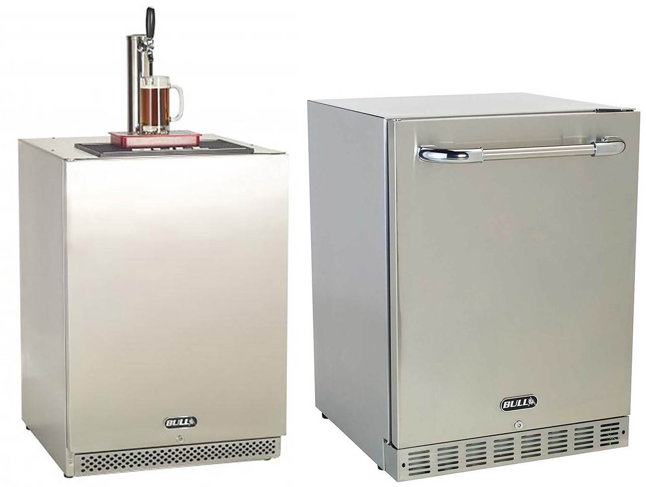 Bull Outdoor Tap FullSize Beer Kegerator & Outdoor Rated Refrigerator