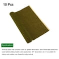 thumbnail image 3 of Uxcell 10pcs Artificial Model Grass Mat 9.84 x 9.84" Olive Green for Garden Lawn Model, 3 of 5