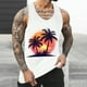 thumbnail image 2 of Camisetas de Tanque de los Hombres Tanque de los Hombres Incolor Gradiente de Impresión Cuello Redondo Correa Delgada Fuga Atrás Regular Casual Deportes Blusas de Tanque, 2 of 5