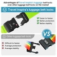 thumbnail image 2 of Correas de equipaje Travel Inspira con cierre TSA ajustable, color verde, 2 of 9