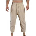 thumbnail image 1 of Birdeem Mens Fashion Casual Solid Color Pockets Elastic Rope Pants Sports Fitness Pants, 1 of 6