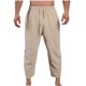 thumbnail image 2 of Puntoco Pantalones casuales largos para hombre Pantalones casuales de moda para hombre de color sólido con bolsillos y cuerda elástica Pantalones deportivos de fitness, 2 of 5