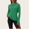 thumbnail image 3 of ManxiVoo Womens Fall Workout Hooded Top with Thumb Holes for Yoga Training Running and Gym Activities XXL Size Green, 3 of 7