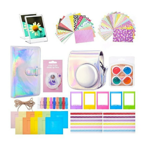 Kit Accesorios para Cámara Btafrte 12 en 1 Bandolera para Instax Mini 11 9 8+ Plata