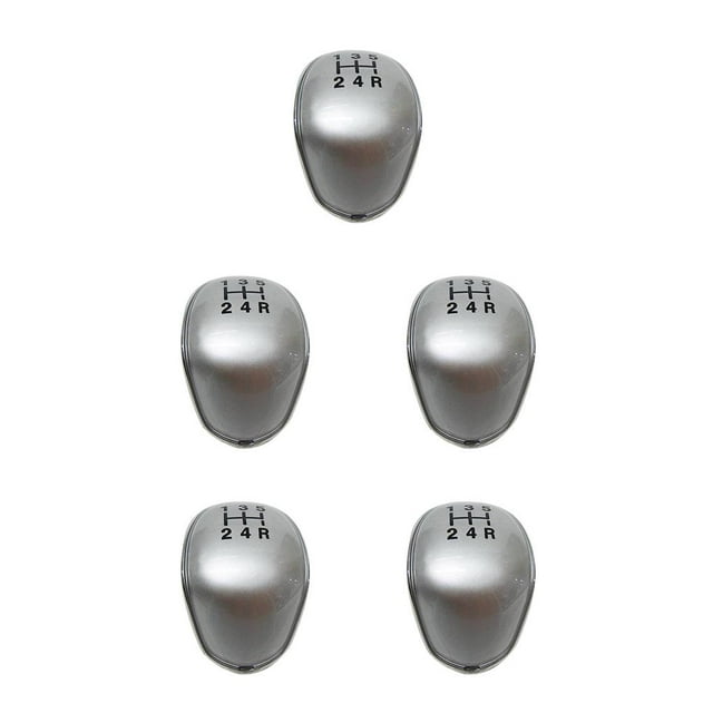 Ruiboury Gear Handle Knob Caps 5/6 Replacement For Focus MK2 Fiesta C -max B -max Transit Silver 5Set