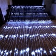 thumbnail image 5 of Cortina de luces LED en cascada para exteriores, guirnalda navideña para ventana, cadena de luces con forma de carámbano para decoración navideña, 3 x 3 m, 3 x 6 m, 6 x 3 m, 5 of 5