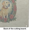 thumbnail image 4 of Labrador Retriever Christmas Flowers Glass Cutting Board 12 in x 15 in, 4 of 5