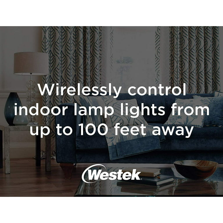 Westek RFK1606LC Indoor Wireless Remote Control System, Single Grounded Outlet, White