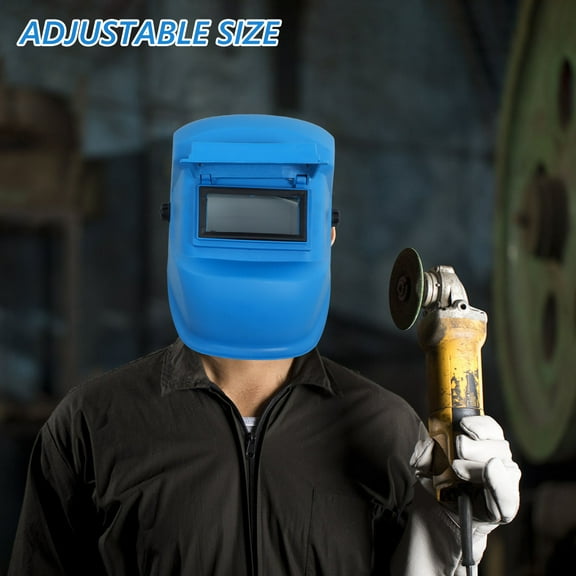 Raindrops Welding Equipment Welding Helmet Headgear Blue 1Set
