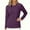 Purple, variant on GuzomFashion Womens Blue Long Sleeve Crew Neck Top - 100% Polyester Soft Raglan Sleeve Shirt, Slim Fit Ribbed Cuff, S-XXXL, Casual Daily Wear & Layering for Spring/Fall,Size 3XL