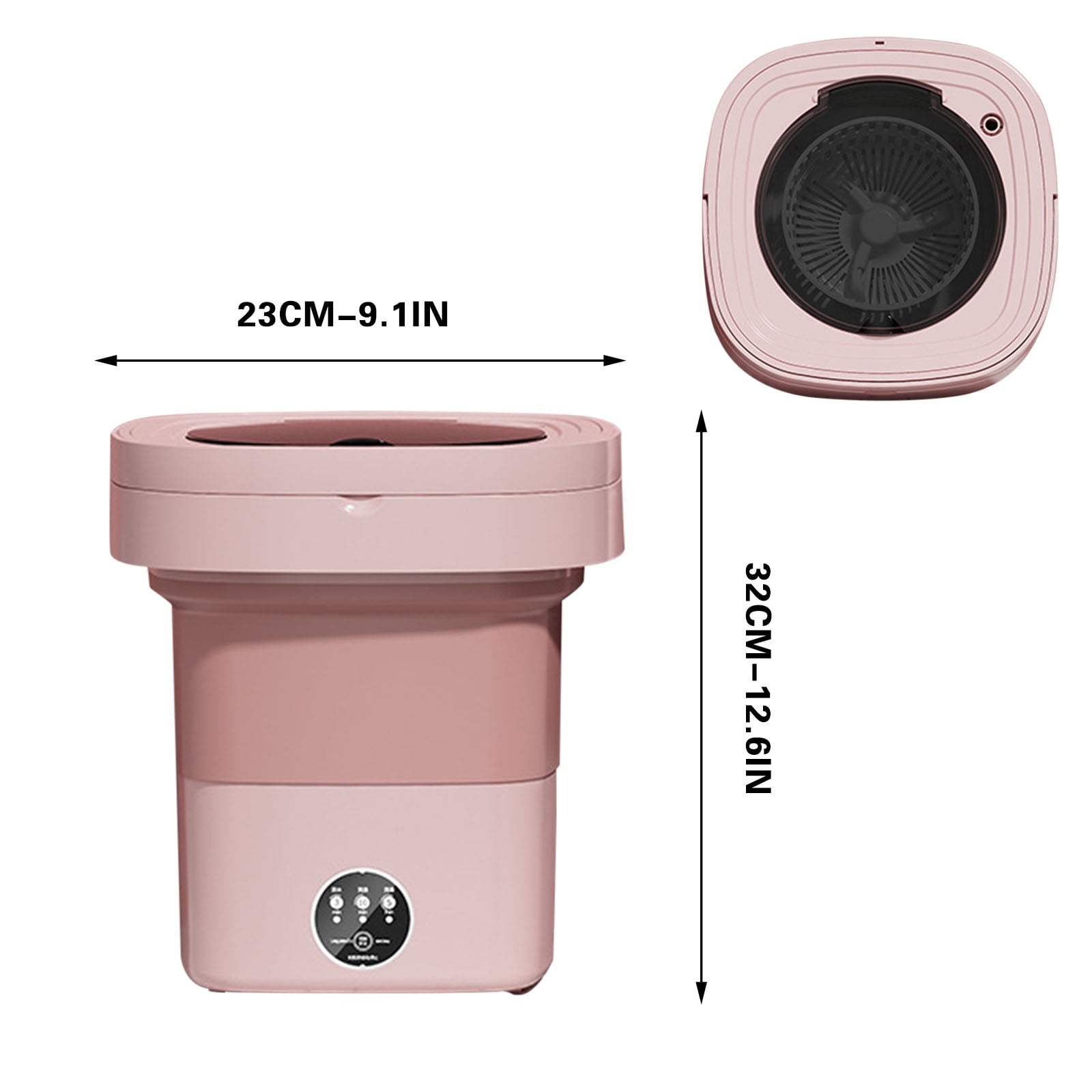 FHBVT Folding Portable Mini Washing Machine 8.5L Large Capacity 3 Intelligent Cleaning Modes Foldable Space-Saving Dehydration Function for Dormitory Travel Home Underwear Baby Clothing Washing