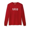 thumbnail image 3 of Daxton Retro Ohio Arch Font Long Sleeves T Shirt Soft Medium Weight Cotton, 2Pk Red White Hgray Red, 3XL, 3 of 5