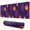 Halloween Pumpkins Spiders, variant on Long Mouse Pads for Desk,Halloween Pumpkins Witch Hats and Bats Desk Mats on Top Of Desks, Desk Mouse Pad Extra Large with 3mm Non-Slip Base and Stitched Edge for Gaming,Office,Work,Home 31.5x11.8in