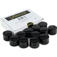 thumbnail image 3 of Vivaplex, 12, Amber, 15 ml, Round Glass Jars, with Inner Liners and black Lids, 3 of 3