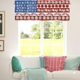 thumbnail image 6 of 4th of July Patriotic Stars Stripes Kitchen Curtains Valance for Windows, Independence Day Seasonal Summer Holiday Short Topper Rod Pocket, Home Living Room Bedroom USA Red White Blue Decor 54, 6 of 6