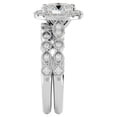 thumbnail image 4 of SuperJeweler 1 1/2 Carat Oval Shape Diamond Bridal Set In 14 Karat White Gold For Women, 4 of 6
