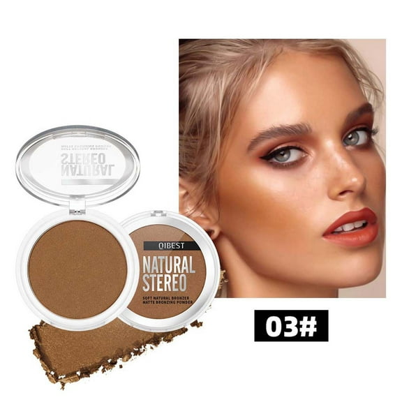 Mcolor Re-sculpt Smoothing Contour Powder (Dark) Lightweight, Non-Caking, Nourishing & Skin-Softening, Infused with Shea Butter & Chamomile Flower Water to Soothe Skin
