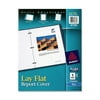 "Avery Lay Flat View Report Cover w/Flexible Fastener, Letter, 1/2"" Cap, Clear/Blue"