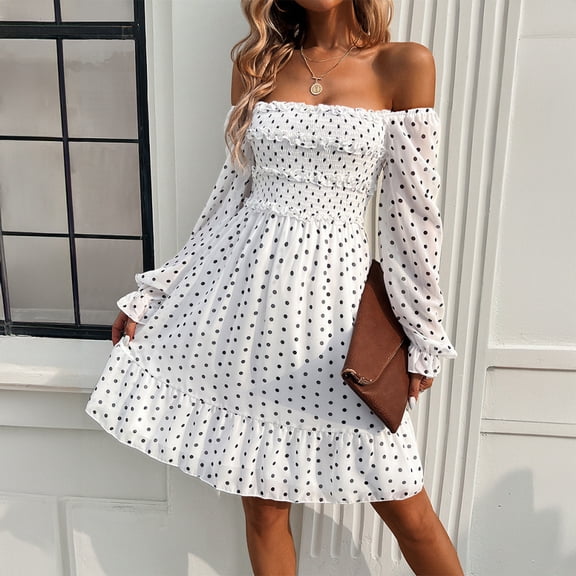New Spring/Summer Women's Elegant Polka Dot Dress