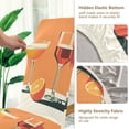 thumbnail image 5 of Yayeee 4 Pack Dining Chair Covers Stretch Parson Chairs Slipcovers Seat Protector, Orange Glasses, 5 of 6