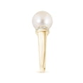 thumbnail image 6 of Angara Freshwater Cultured Pearl Collar Ring with Diamonds in 14K Yellow Gold for Women | June Birthstone Jewelry for Her, 6 of 8