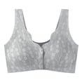 thumbnail image 1 of Women's Front Open Button Oversized Gathered Anti Sagging Bra With Comfortable And Traceless Upper Support, 1 of 2