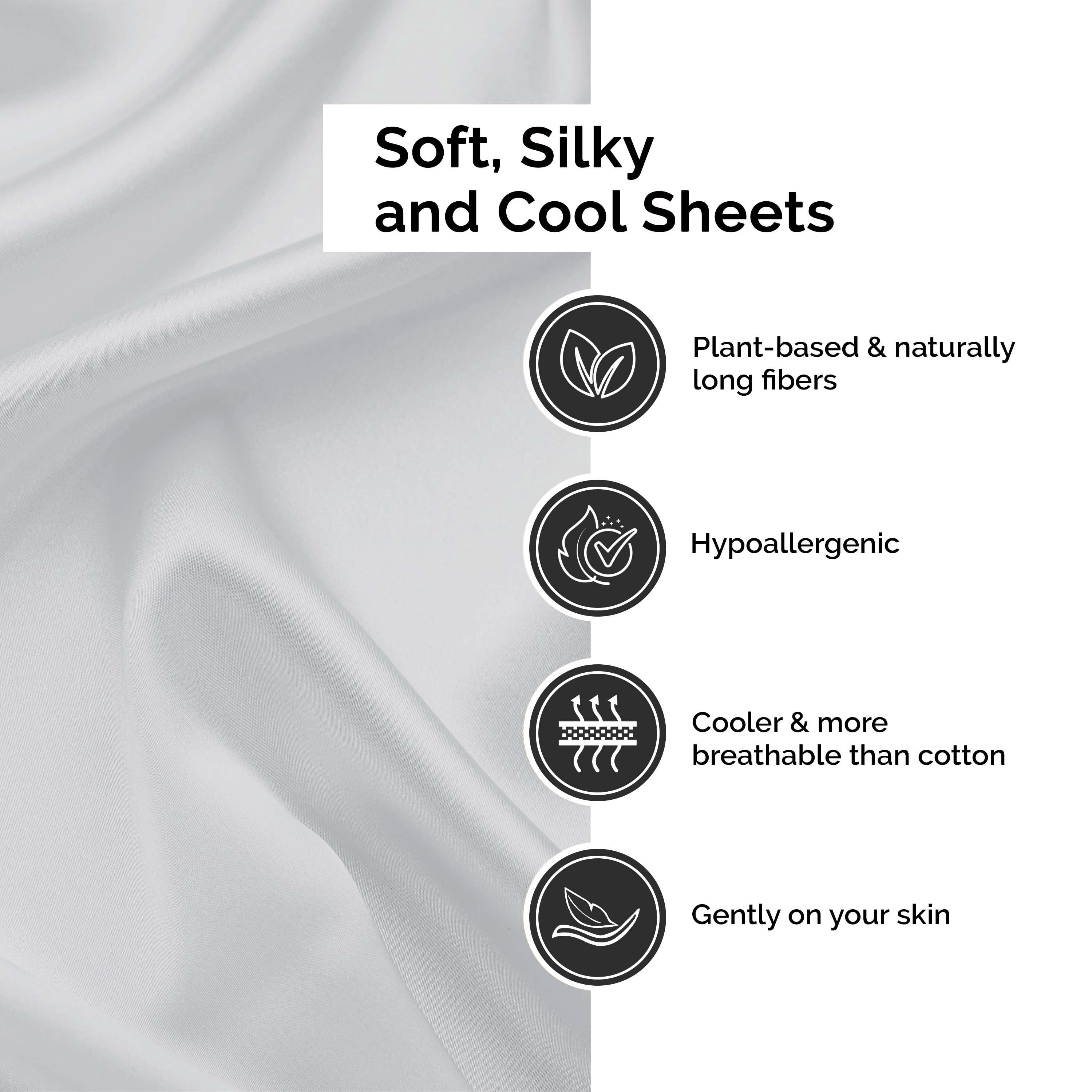 BNM 300 TC Rayon From Bamboo Sheet Set, Cal King, Platinum