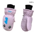 thumbnail image 3 of Manoplas para niños Invierno Impermeable Cálido Niños Accesorios fáciles de combinar Dibujos animados cómodos Impreso para clima frío rosa claro L Inevent HA059221-15B, 3 of 6