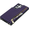 thumbnail image 6 of for Samsung Galaxy S22 Ultra Case with Card Holder for Women,Galaxy S22 Ultra 5G Crossbody Phone Case Wallet with Strap,PU Leather Zipper Lanyard Credit Card Slot Kicstand,6.8",Purple, 6 of 13