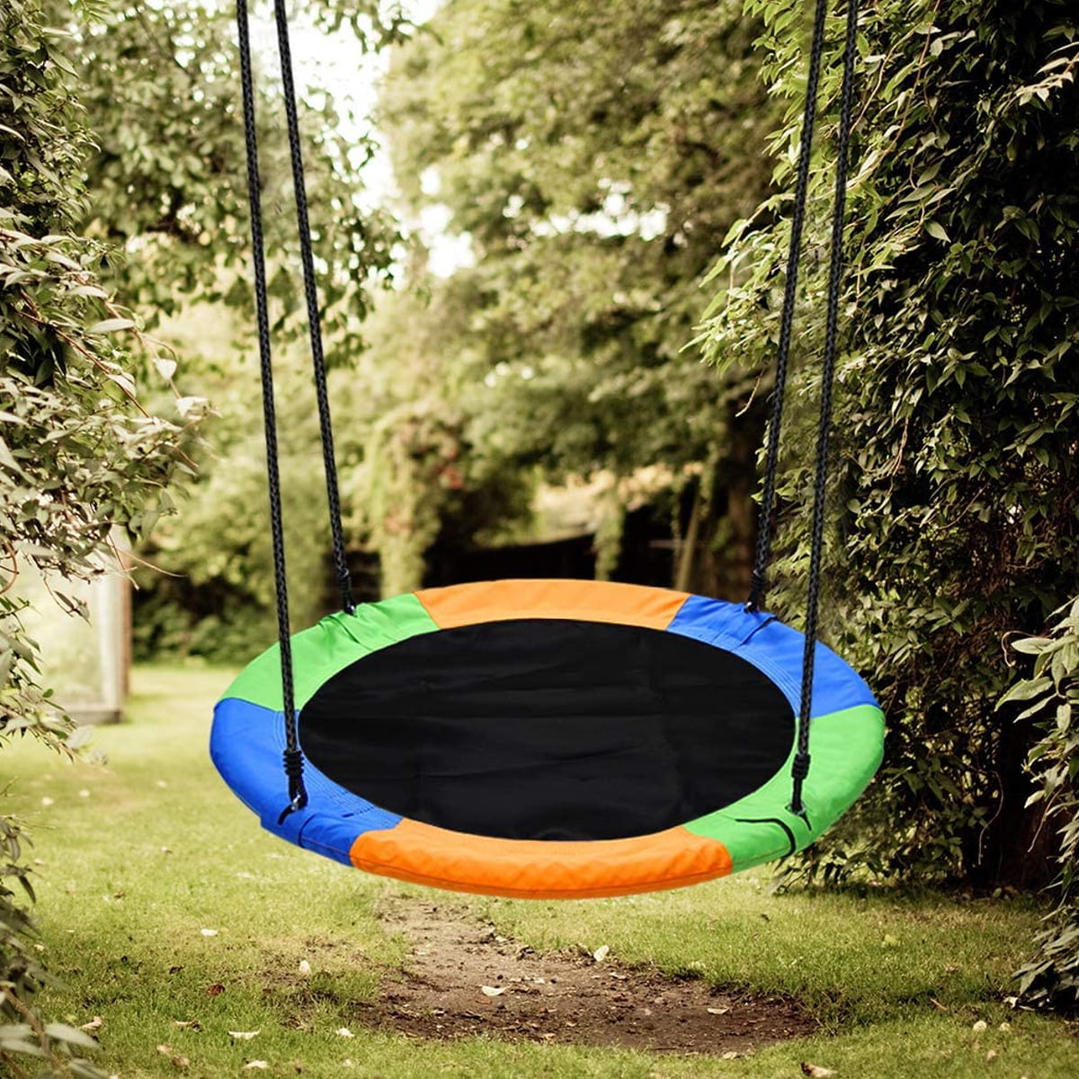 40" Saucer  Swing Tree Swing 360° Rotate Swing Chair with Adjustable