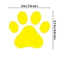 thumbnail image 2 of FINCIBO 3" x 3" Vinyl Decal Sticker Removable For Notebook, Ipad, Car - Set of 4 Paw Dog (2 Yellow + 2 Black), 2 of 5