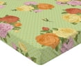 thumbnail image 2 of Ambesonne Shabby Flora Fitted Sheet, Vintage Flower Rose, Full Size, Pale Green Pale Pink, 2 of 3