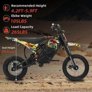 3000W(Peak)37MPH Electric Dirt Bike for Teens Adults,14/12 Fat Tire Off-Road EBike with 48V23AH Removable Battery,Hydraulic Brakes,Steel Frame Mountain Trail for Age 13+UL2849