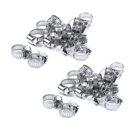 

30 Pcs Stainless Steel 8mm to 12mm Hose Pipe Clips Fastener