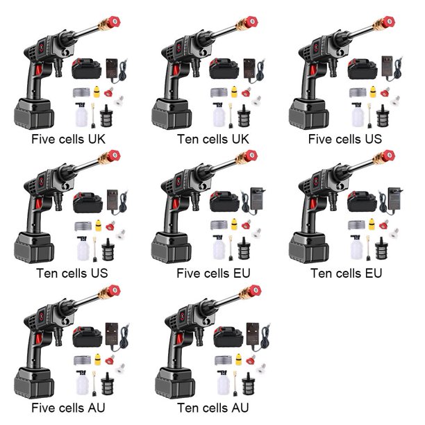 Pistola de agua para automóvil Spray AU 30 BAR Herramienta de lavado de autos (diez celdas) Ndcxsfigh Accesorios para autos y motos