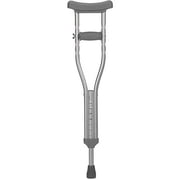 DMI® Aluminum Push-Button Crutches, Child, Fit Users 4' - 4' 6", Silver, Pack Of 2