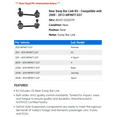 thumbnail image 2 of Rear Sway Bar Link Kit - Compatible with 2008 - 2013 INFINITI G37 2009 2010 2011 2012, 2 of 2
