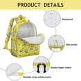 thumbnail image 4 of Yellow Hive Print School Backpack - Waterproof Book Bag with Chest Strap & Spacious Compartments, 4 of 5