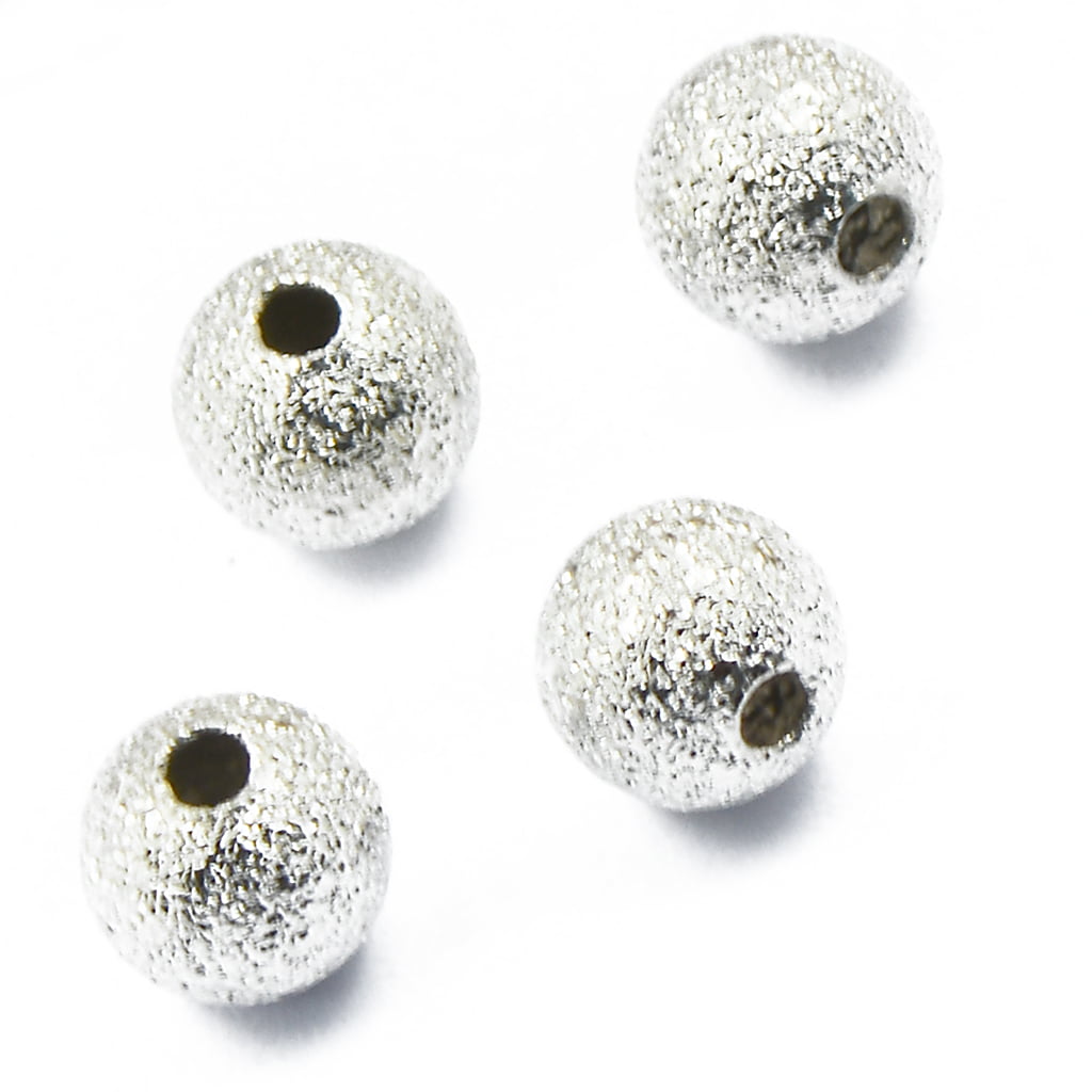 4mm 6mm 8mm Gold Silver Plated Round Brass Stardust Spacer Beads  50 Pcs 